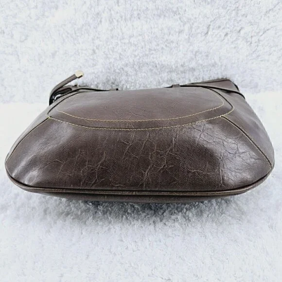 Liz Claiborne Vintage Taupe Faux Leather Hobo  Shoulder Bag - Picture 7 of 16